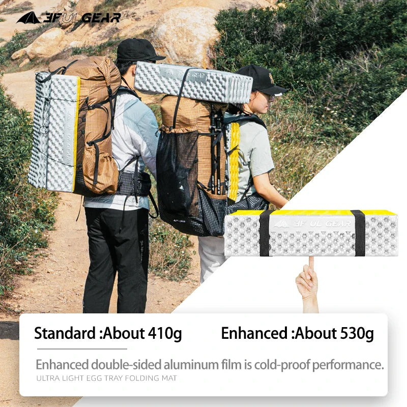 3F UL GEAR 183x56cm Ultralight Outdoor Camping Mat Foldable Waterproof Camping Mattress Compact Travel Sleeping Pad