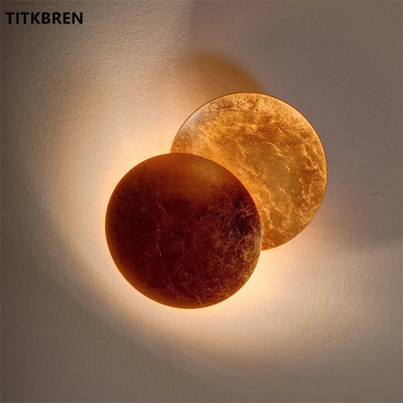 Indoor Living Room Moon Concept Solar Eclipse Wall Lamp Nordic Bedroom Bedside Aisle Stairs Vintage Sconces Fixture Lighting