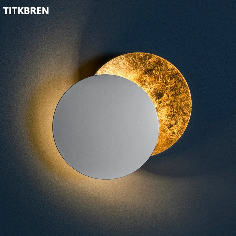 Indoor Living Room Moon Concept Solar Eclipse Wall Lamp Nordic Bedroom Bedside Aisle Stairs Vintage Sconces Fixture Lighting